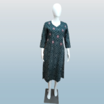 Emerald Harmony Cotton Kurti