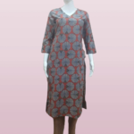Rust and Grey Kurti Set