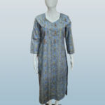 🌸 Elegant Simplicity | Dusty Blue Kurti 🌸