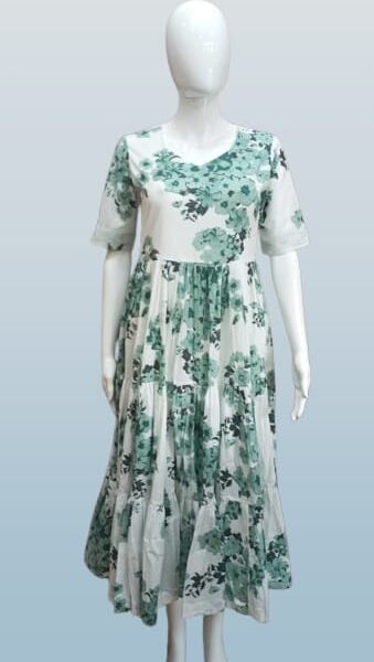 Green Blossom Maxi Dress