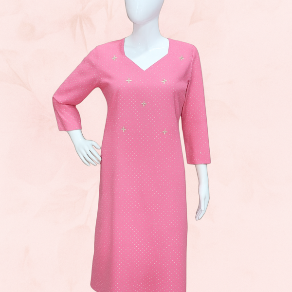 Charming in Pink | Cotton Kurti