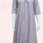 Polka Dot Lavender Cotton Kurti Set