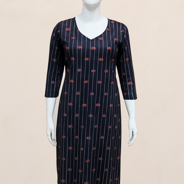 Classic Elegance | Striped Cotton Kurti