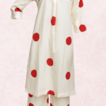 Red Polka Dot Kurti Set