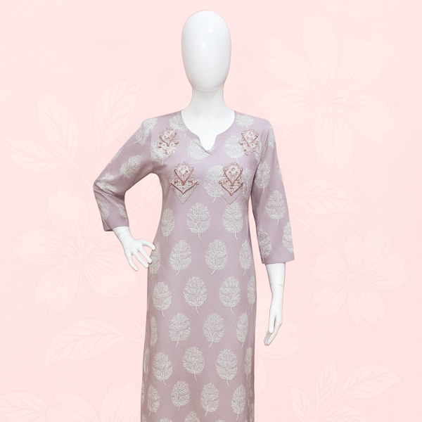 🪷 Elegant Ethnic Look | Cotton Kurti