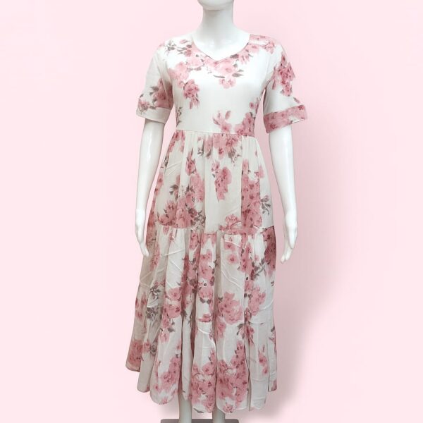 Pink Floral Maxi Dress