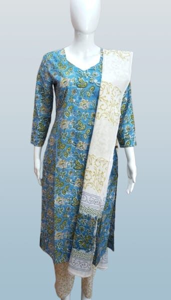 Neelkamal Handblock Cotton Suit Set