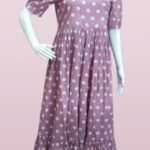 Mauve Polka Dot Midi Dress 🎀✨