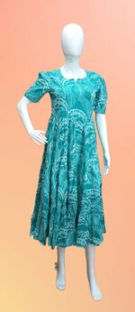  Tropical Teal Flared Dress 🍃🌊