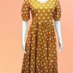 Mustard Polka Dot Cotton Dress