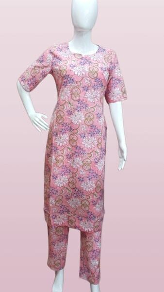 Pink Ethnic Printed Kurta Set