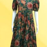 Emerald Bloom – Green Floral Maxi Dress