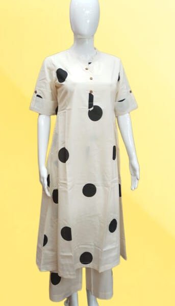 Beige Polka Dot Co-ord Set