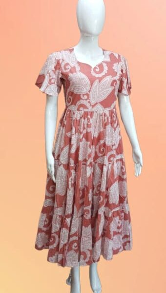 Printed A-Line Maxi Dress
