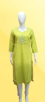 White & Red Floral Straight Kurti - Image 5