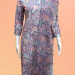 Purple Floral Cotton Suit Set