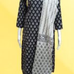 Black Printed Suit Set with Dupatta