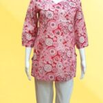 Pink Short Printed Kurti