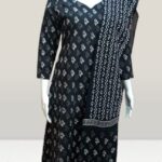 Black & White Ethnic Print Suit Set
