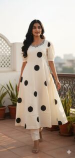 Grey Floral Printed Kurta - Image 9