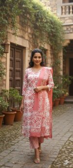 Grey Floral Printed Kurta - Image 6