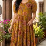 Mustard Floral frock