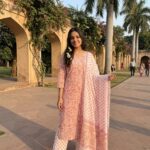 Pastel Pink Printed Dupatta Suit Set
