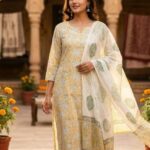Sunny Yellow Floral Block-Print Kurta Set